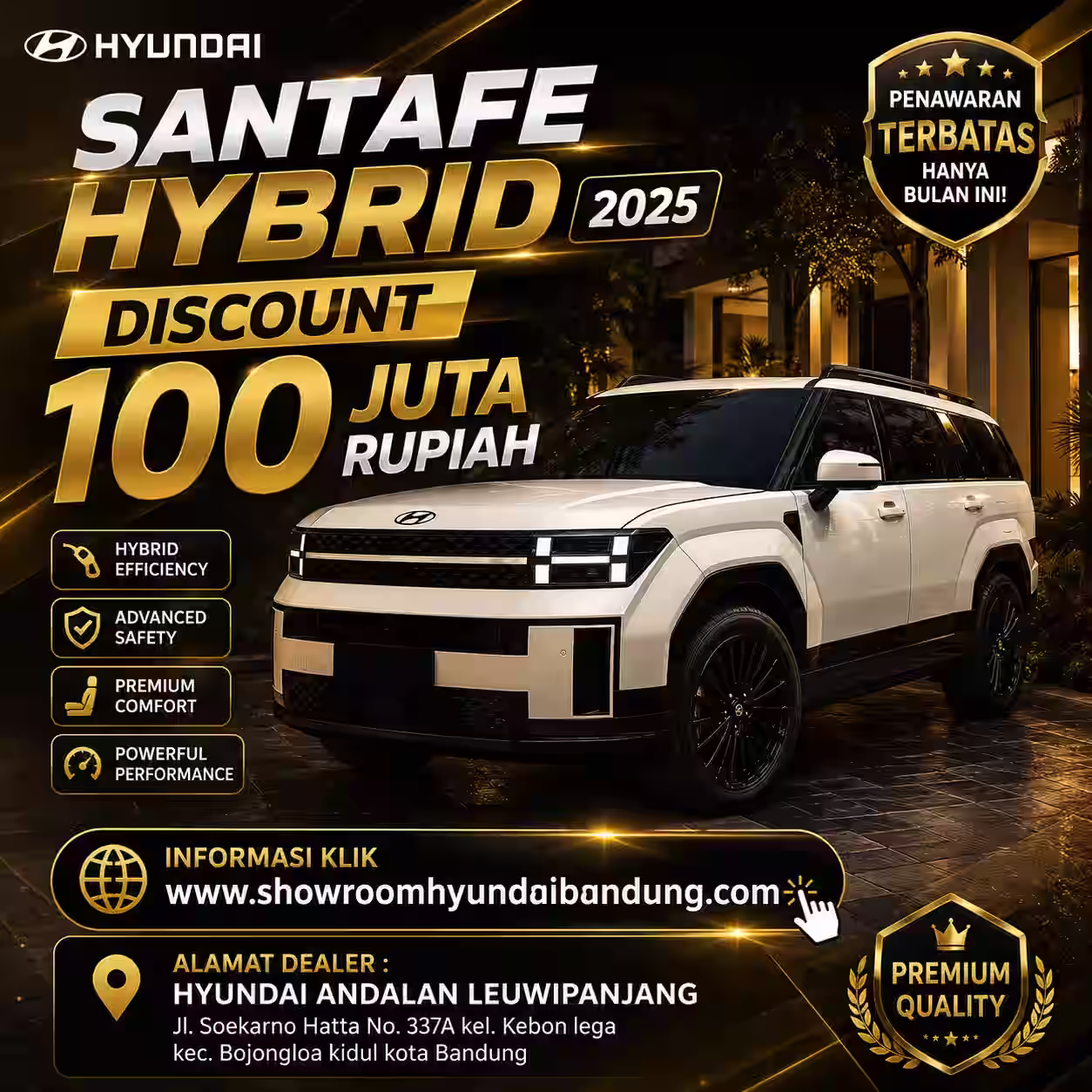 Promo Mobil Hyundai Type H Santa Fe Bandung